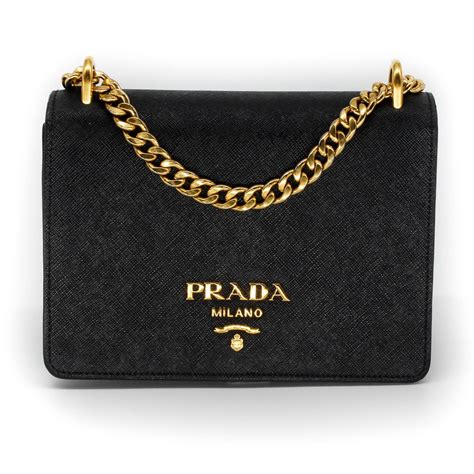 prada chain flap bag|Prada outlet shoulder bags.